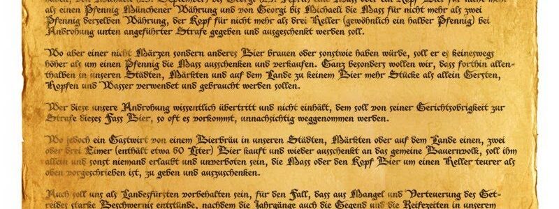O que de fato é a Lei da Pureza Alemã (Reinheitsgebot)?